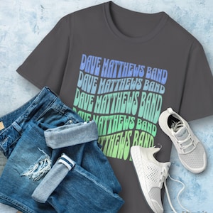DMB Wavy Blue Green Unisex Softstyle T-Shirt
