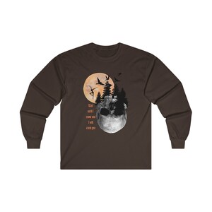 DMB Halloween Unisex Long Sleeve Tee Spooky Creepy Raven Skull