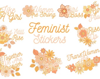 High Quality Vinyl Feminist Stickers Girl Power 2.5 inch