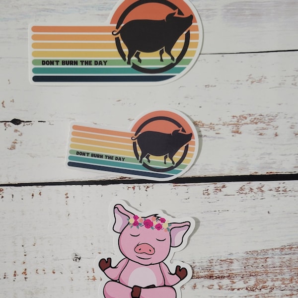 3" High-Quality DMB Pig Vinyl Stickers