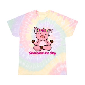 DMB Pig Tie-Dye Tee Zen Meditation Yoga Mindfulness Love