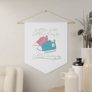 DMB Baby Nursery Decor Pennant Little Feet Little Hands