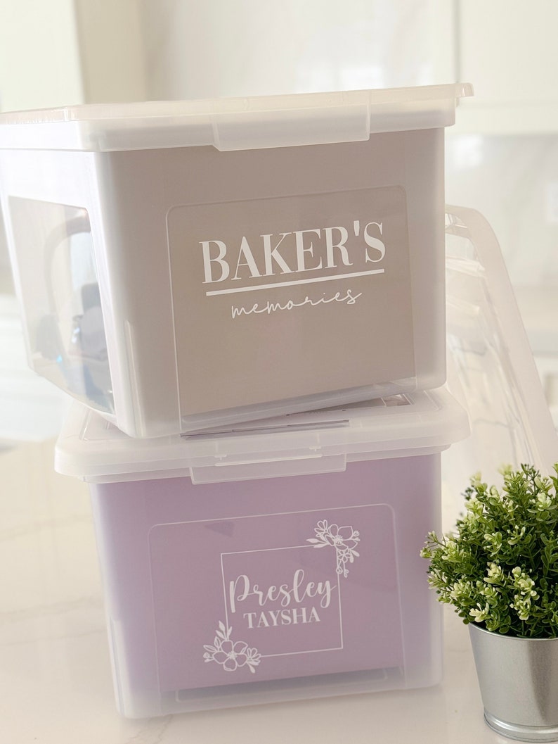 FULLY ASSEMBLED- Kids File Box , Milestone Tote , Memory Box ...