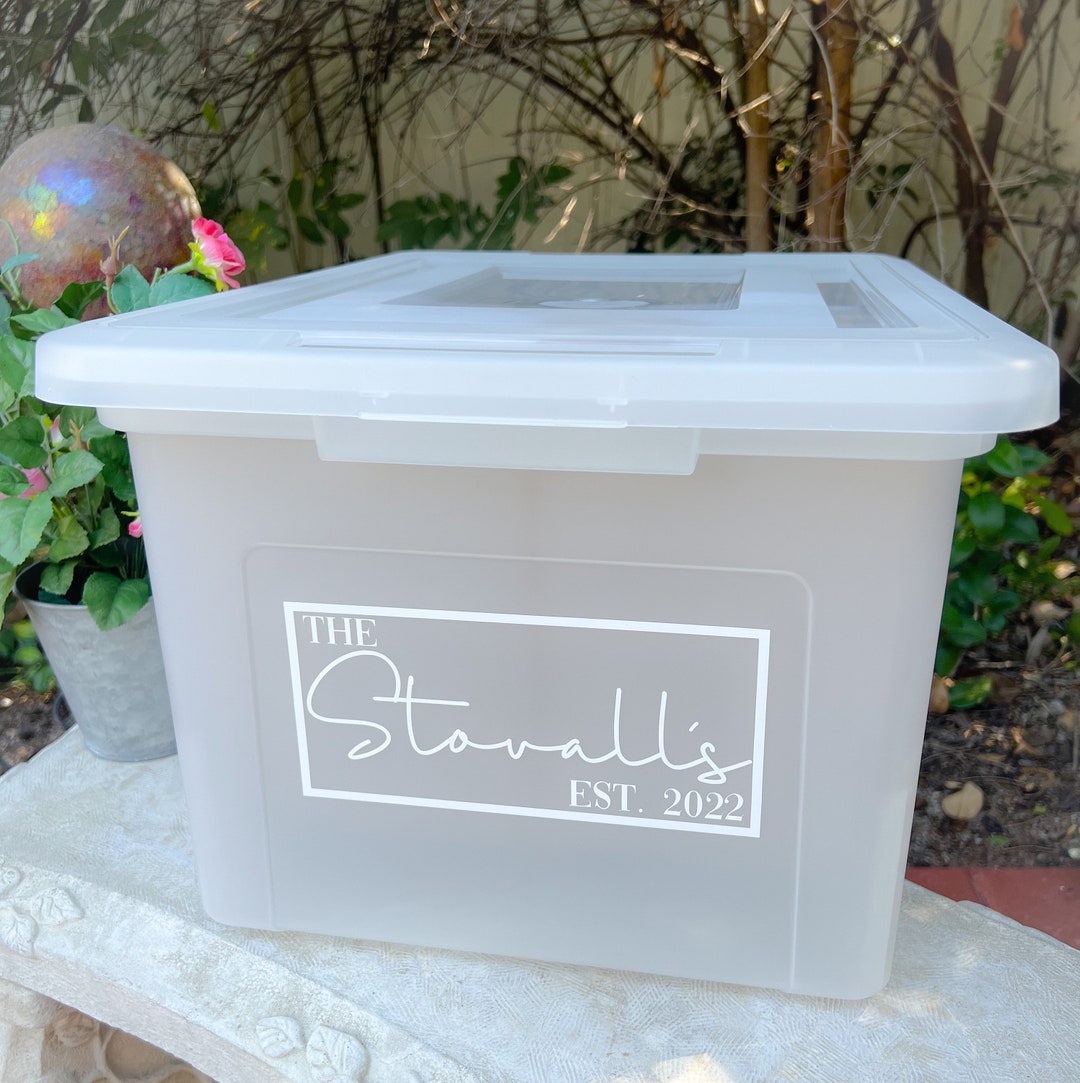 FULLY ASSEMBLED Family File Box , Milestone Tote , Memory Box