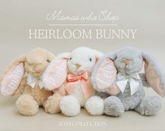 Personalized Easter Bunny, Heirloom Bunny, Monogrammed Easter Bunny, Easter Rabbit, First Easter Gift, Personalized Gift