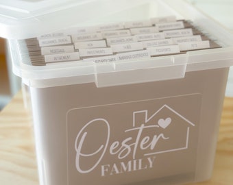 Family File Box , Milestone Tote , Memory Box , Organization House Box , home file box , housewarming box , keepsake box , kit