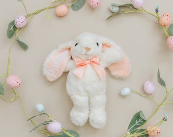 Personalized Bunny, Stuffed Easter Bunny with Name, Monogrammed Easter Bunny, Personalized Easter Bunny, First Easter Gift