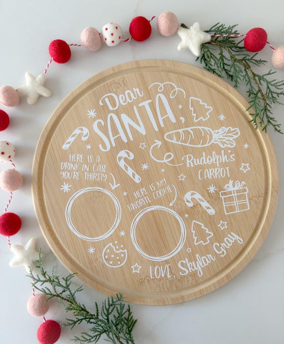 Personalized Christmas Tray, Custom Serving Tray for Christmas