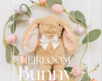Personalized Bunny, Stuffed Easter Bunny with Name, Monogrammed Easter Bunny, Personalized Easter Bunny, First Easter Gift