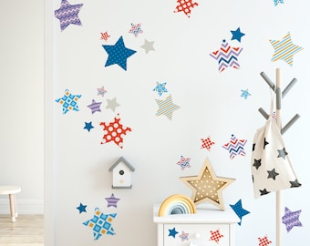 Star Print Sticker Wall Decals - Déco Wallpaper