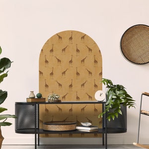 REMOVABLE Fabric Giraffe Boho Arch Removable Wall Decal - Peel & Stick - Boho Decor Wall Sticker Collection