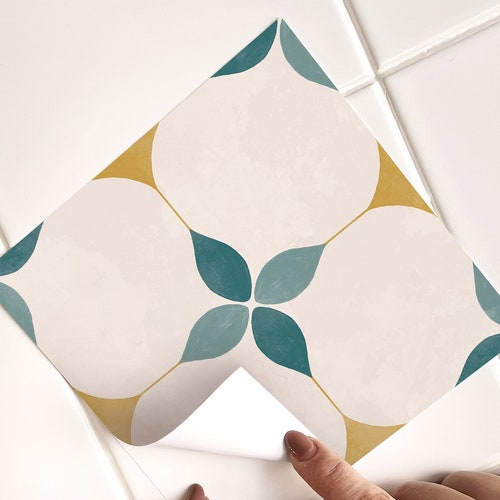 Evening Star Teal Tile Decals Selfadhesive Wall & Floor Etsy