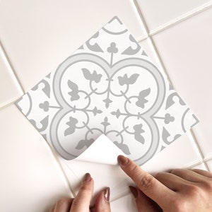 Moroccan Neutral Tile Decals - Self-Adhesive Wall & Floor Tile Stickers - PACK OF 12