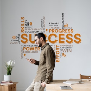 Success Wall Decal, Office Wall Art, Office Decor, Office Wall Decal, Office Wall Decor, Success Decal, Office Decals, Motivational Art