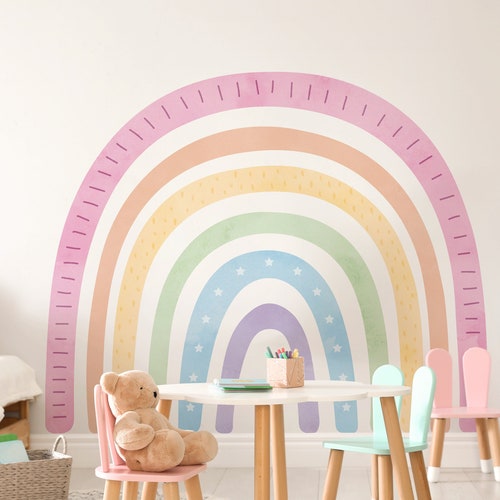 Extra Large Rainbow Wall Sticker Decal Pastel Rainbow Etsy