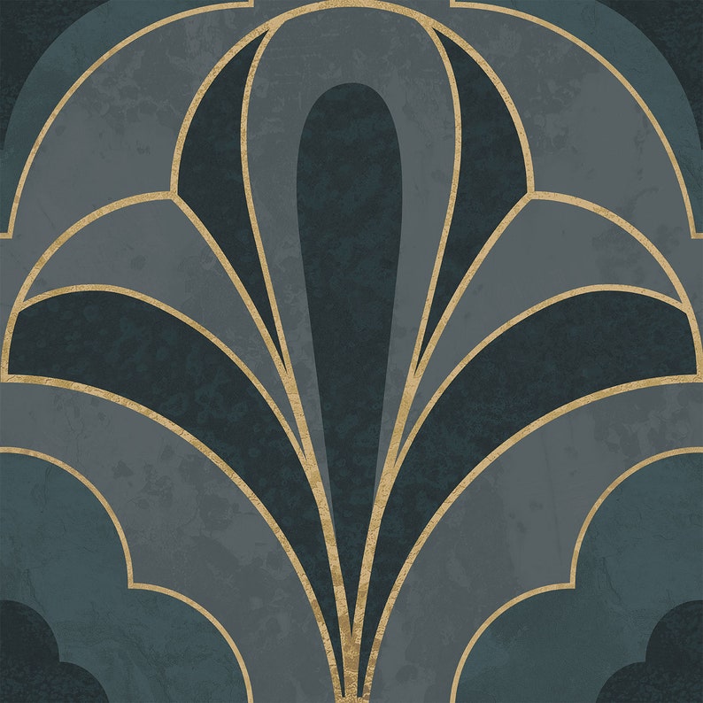 Art Deco Tiles Wall Stairs Tile Stickers Removable Etsy