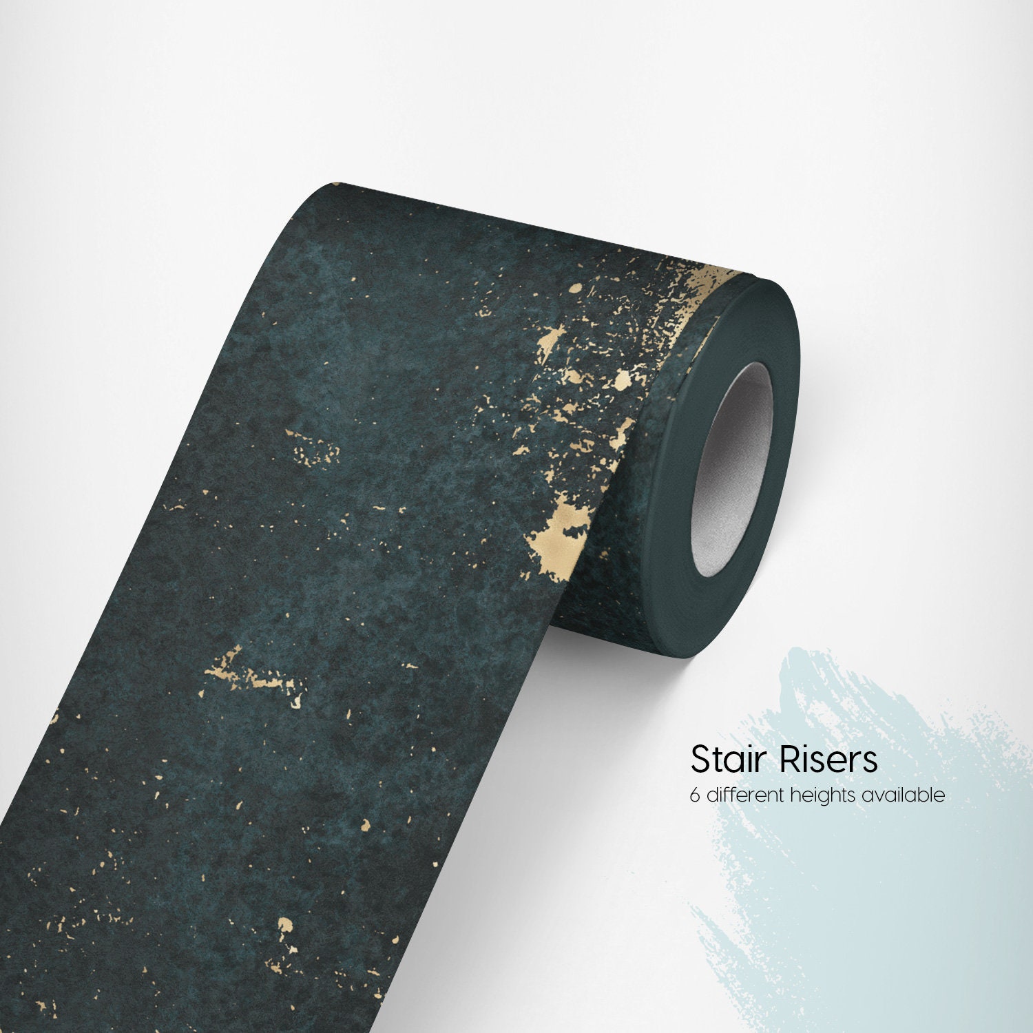 Washed Turquoise Stair Riser Stickers - Removable Stair Riser Tile ...