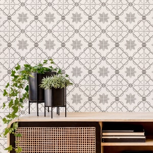 Madeira Grey Kitchen and Bathroom Backsplash - Removable Vinyl Wallpaper - Peel & Stick Backsplash Panel