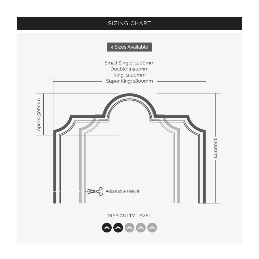 Elegant Headboard Wall Decal Sticker Bedroom Wall Sticker Etsy