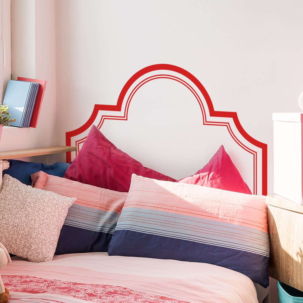 Elegant Headboard Wall Decal Sticker Bedroom Wall Sticker Etsy