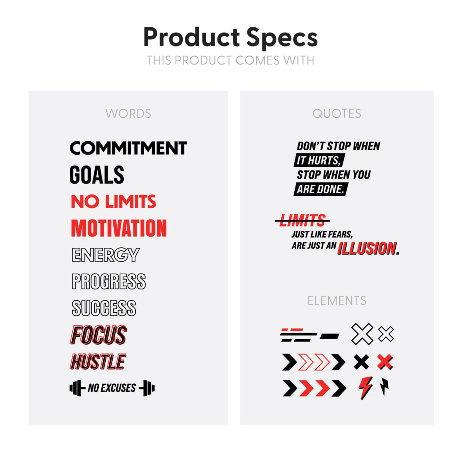 Extra Large Workout Vinyl Gym Wall Decal Inspirational Words Etsy