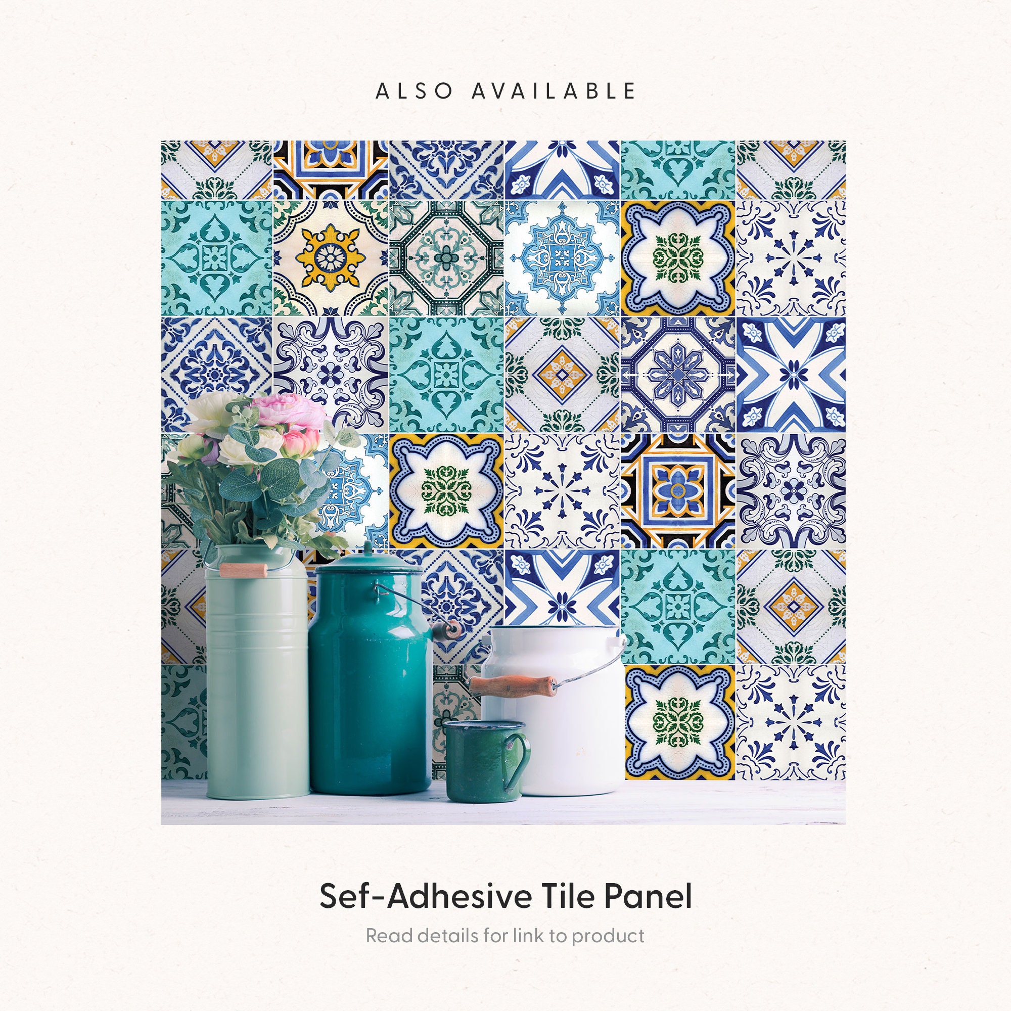 Traditional Spanish Tile Decals Selfadhesive Wall & Floor Etsy UK