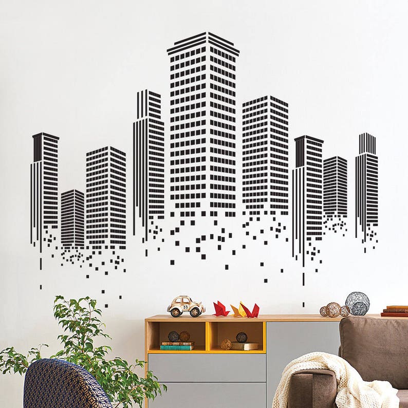 urban wall sticker office wall decal wall graphics vinyl | etsy