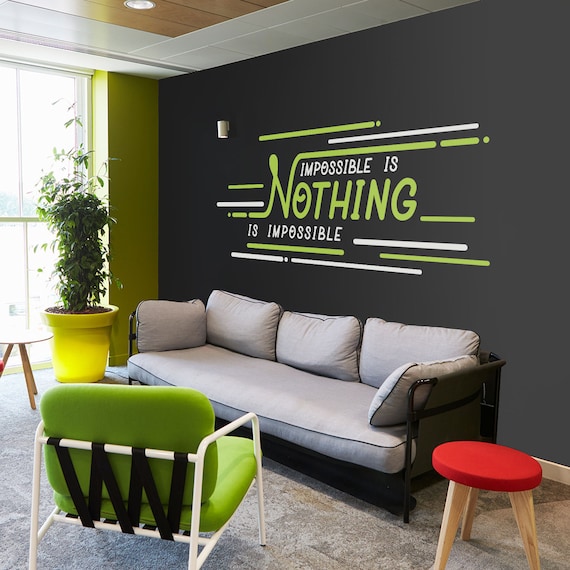 Nothing Is Impossible Office Wall Decal Art