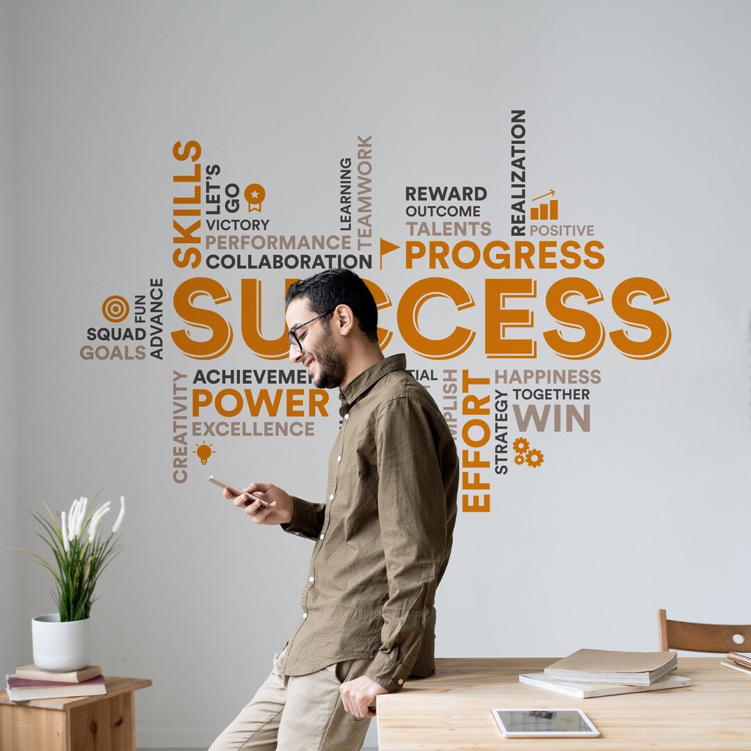 Success Wall Decal, Office Wall Art, Office Decor, Office Wall Decal, Office Wall Decor, Success