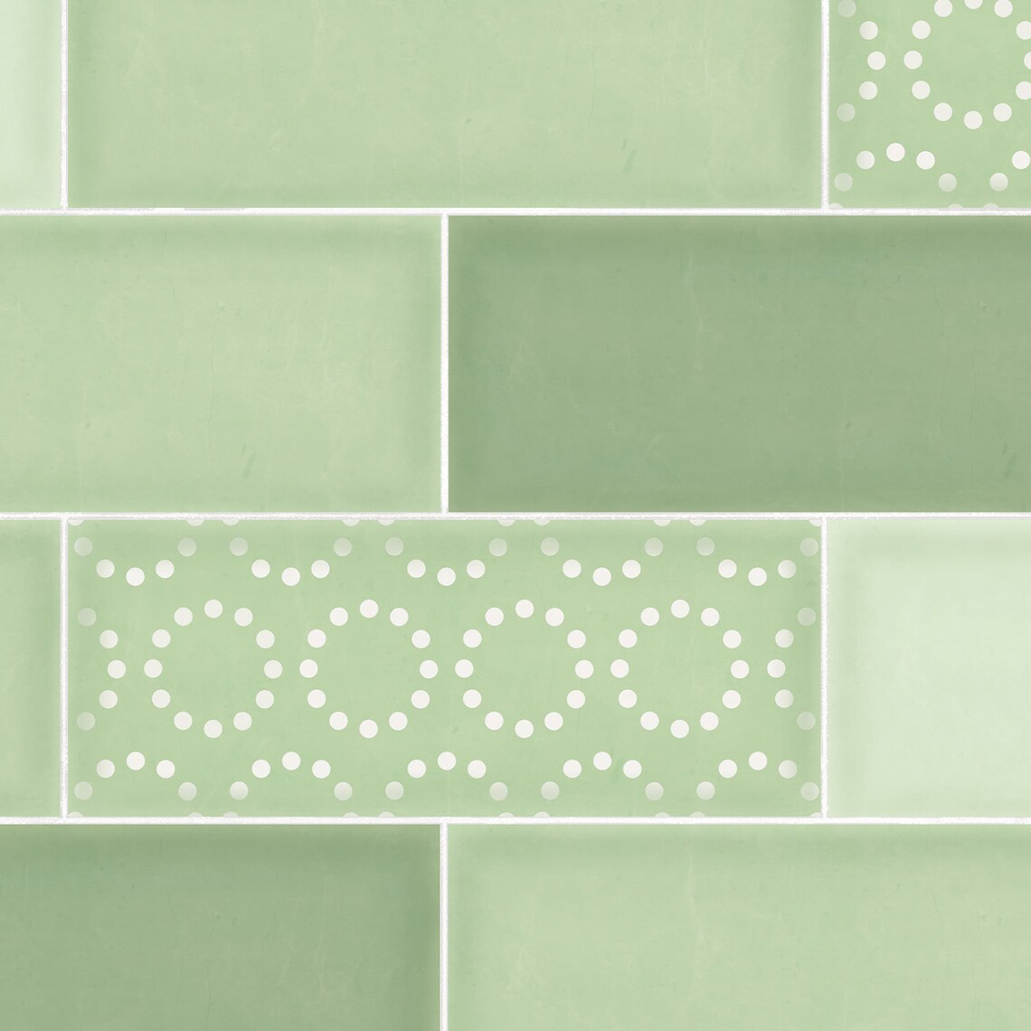 Metro Sage Green Floor Tile Sticker Panel Peel and Stick Etsy