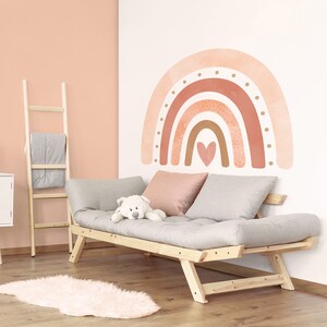 Stickers Muraux Arc-en-ciel Pour Chambre Enfant - 70x25 Cm, PVC Non Toxique, Facile à Coller Et Retirer
