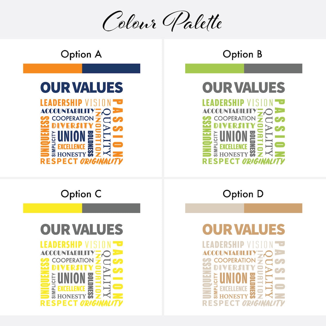 Our Values Wall Decal Values Decal Office Wall Art Office Etsy UK