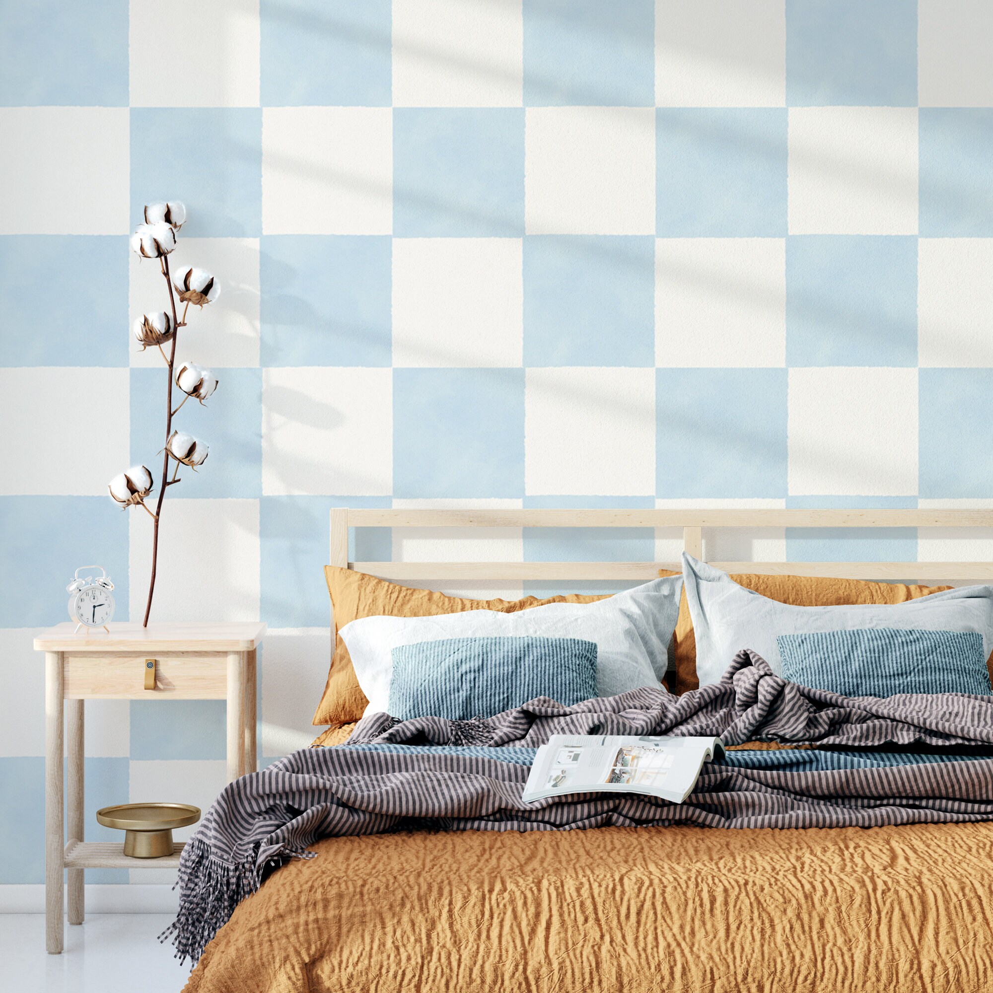 Self Adhesive Gingham Contact Paper For Cabinets Drawer