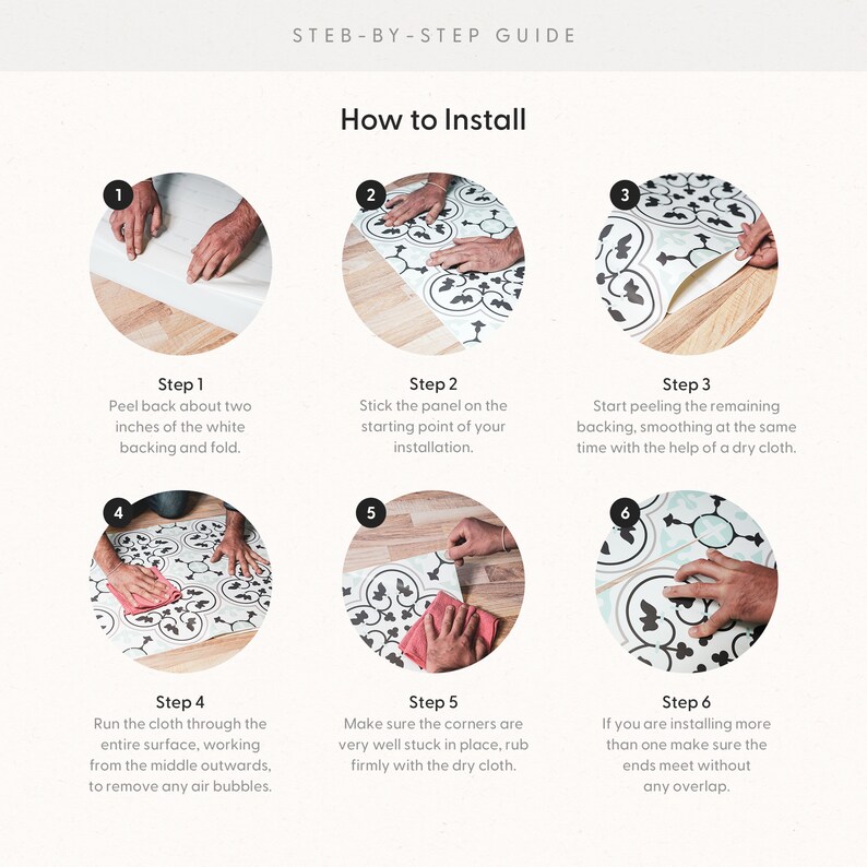 Herringbone Blue Floor Tile Sticker Panel Peel and Stick Etsy