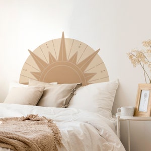 Half Sun Wall Decal - Boho Half Sun Wall Sticker Decal - Peel and Stick Decals
