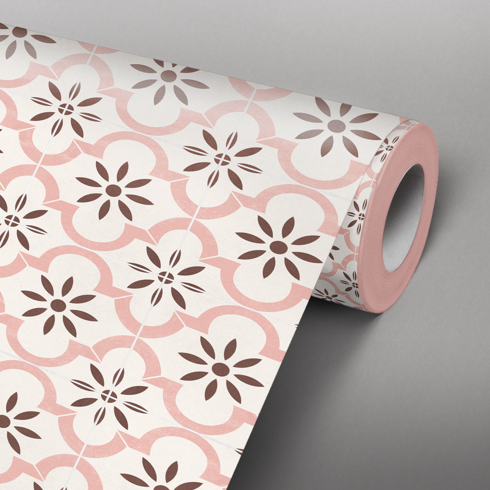 Granada Pink Tiles Backsplash Peel and Stick in Roll Wall Etsy