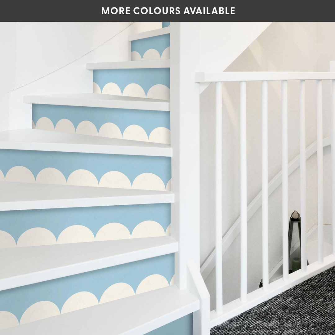 Half Circle Stair Riser Decals: Peel & Stick Vinyl Strips (pack of 6 ...