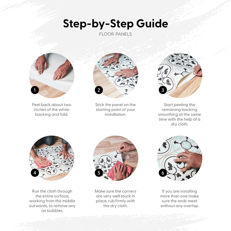 Herringbone Blue Floor Tile Sticker Panel Peel and Stick Etsy