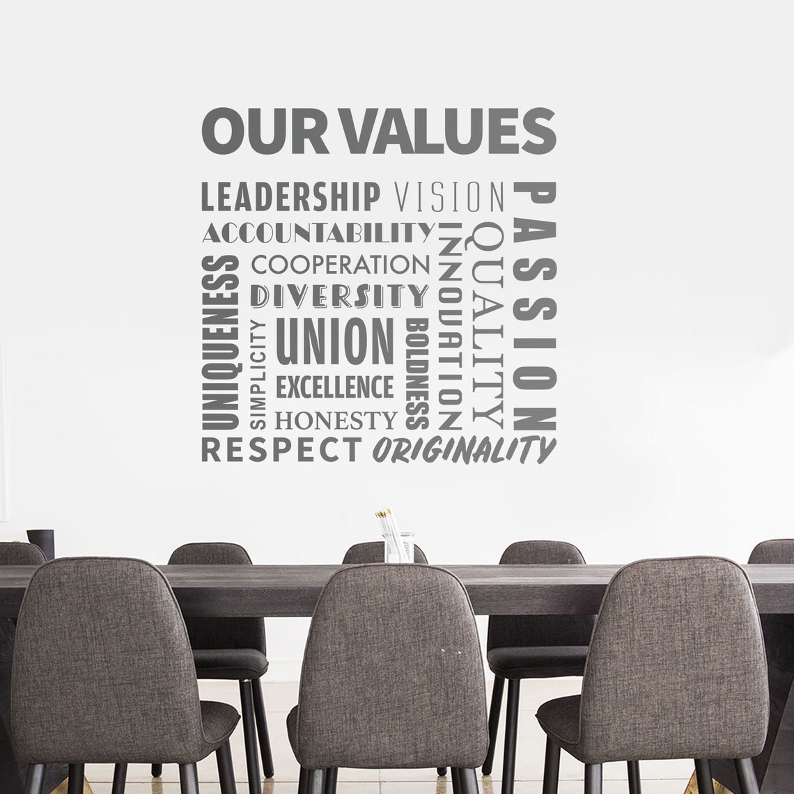 Our Values Wall Decal Values Decal Office Wall Art Office Etsy UK