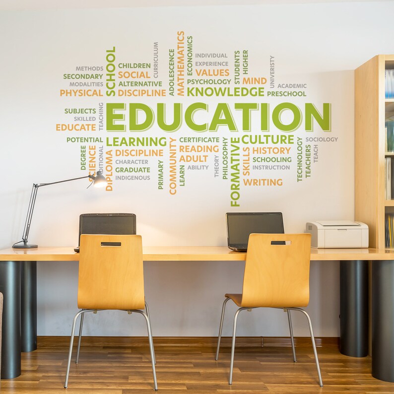 Education Wall Decal Classroom Wall Decal School Office Etsy