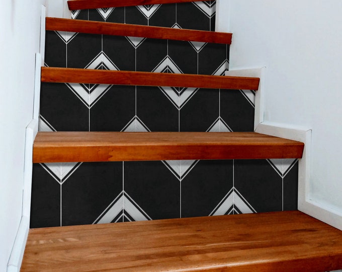 Stari Riser Tag Stair Riser Stickers - Removable Stair Riser Tile Decals - Citadel Pack ...
