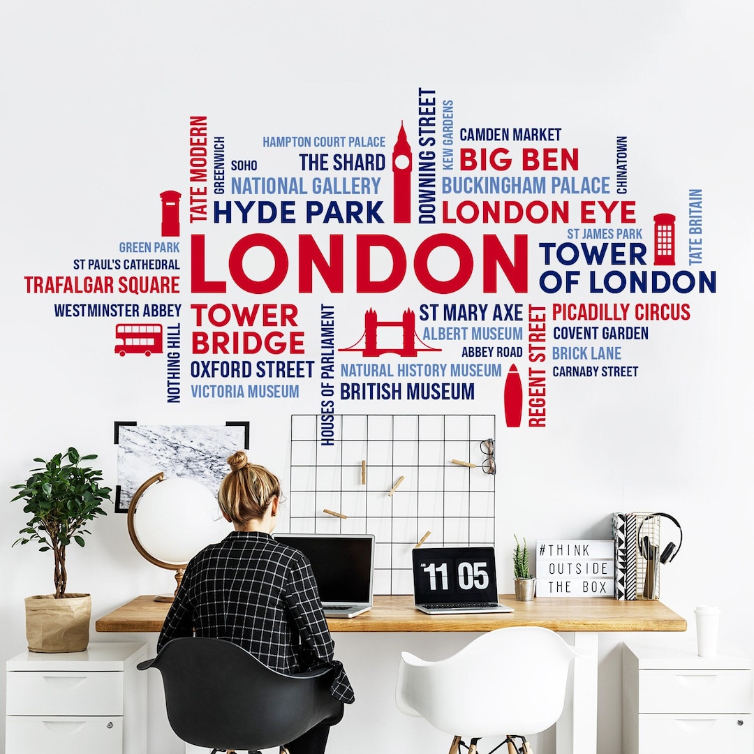London Wall Decal, Office, Office Wall Art, Wall Decal, Wall Sticker