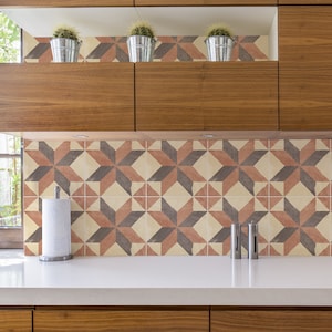 Siena Tiles Backsplash Peel and Stick in Roll - Wall Decor - Backsplash Decals - Self Adhesive Vinyl Wallpaper