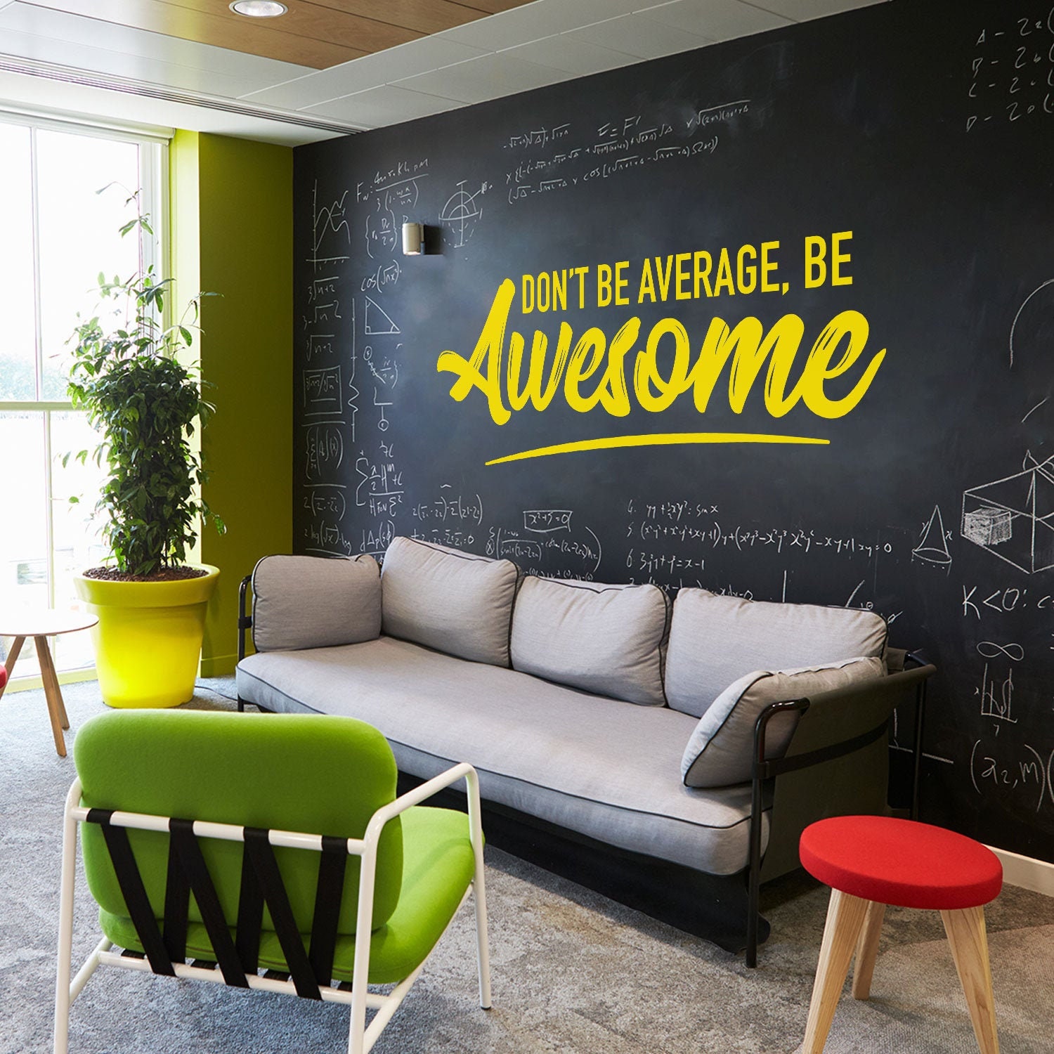 Be Awesome Wall Decal, Office Wall Art, Office Decor, Office Wall Decal,  Office Wall Decor, Awesome Decal, Office Decals, Motivational Art 