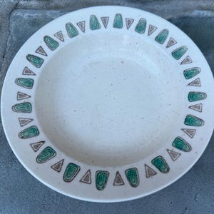 Metlox Poppy Trail Navajo Rim Soup Bowls / Set of 2 / Made in California /  Metlox - Poppytrail - Vernon / Atomic / Aqua Brown