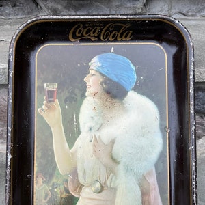Coca Cola Tablett ca.31 cm Durchmesser Grillen Deko Sommer Sonne Vintage  Look 