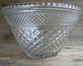 Vintage Wexford by Anchor Hocking Large Punch Bowl Punch Bowl Wexford by ANCHOR HOCKING Wexford Pattern Large Bowl Punch Bowl
