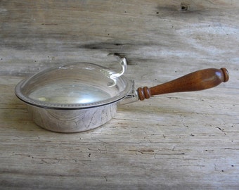 Vintage Sheffield Silent Butler / Silver plate over Copper / Silver Sheffield Silent Butler with Horse Design