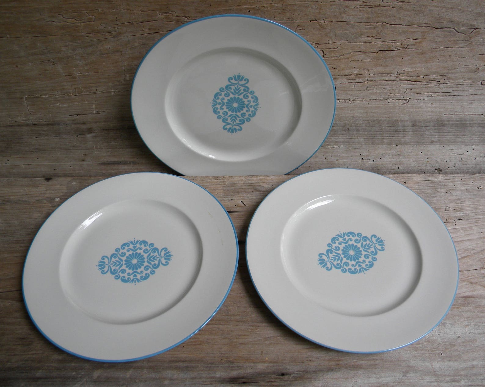Franciscan Medallion Blue Dinner Plates / Set of 3 / Etsy