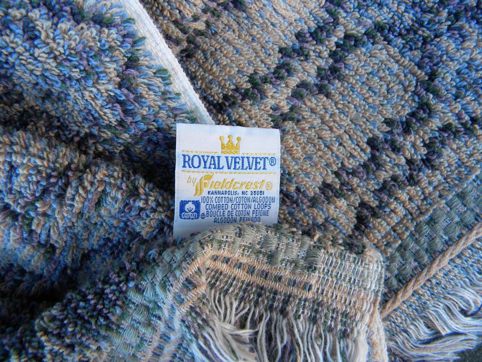 Vintage Royal Velvet by Fieldcrest Bath Towels / Made in USA / Etsy